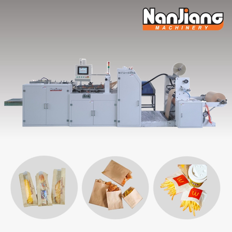 Machine automatique pour sacs alimentaires en papier à fond en V WFD-400A
