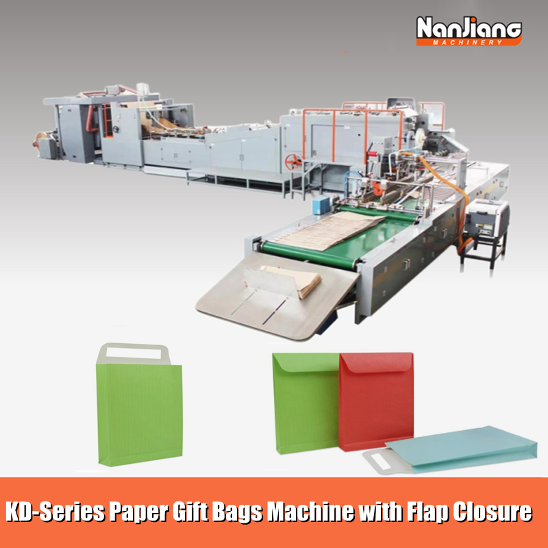 Sacs cadeaux en papier avec rabat Cloure Machine